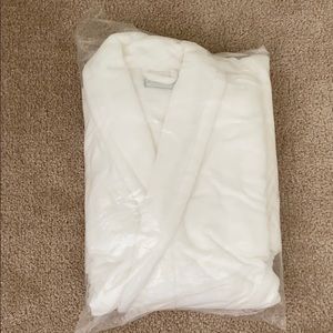 soft terry cloth robe, white, large, new in pack